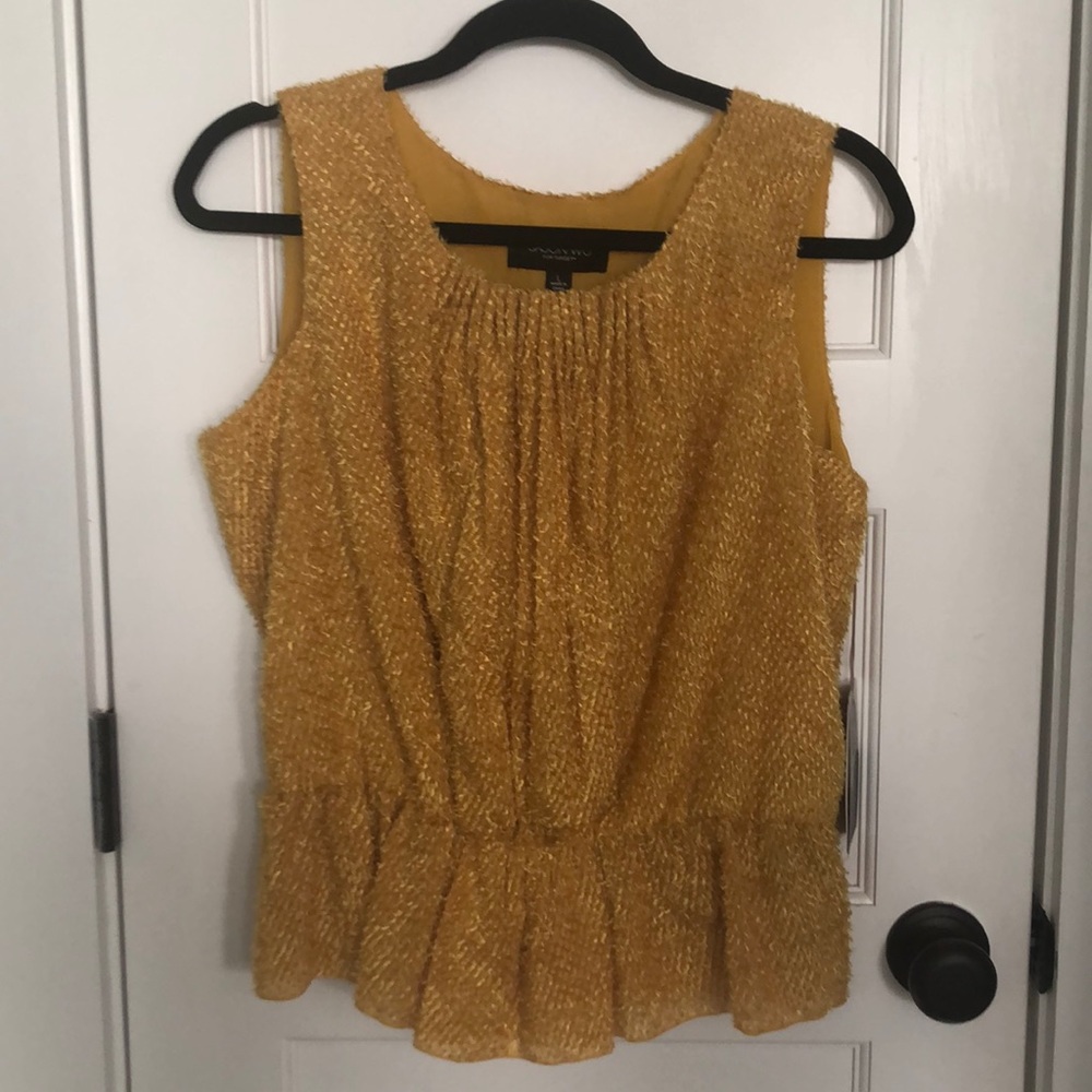 Mustard Peplum Top